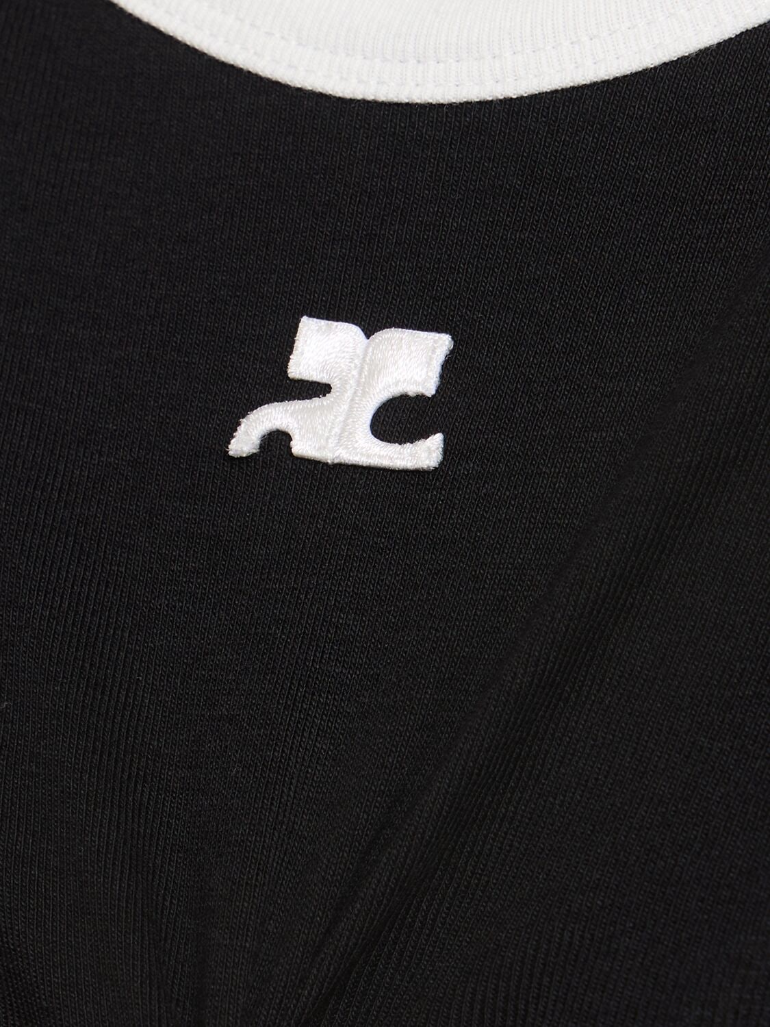 Signature contrast cotton t-shirt