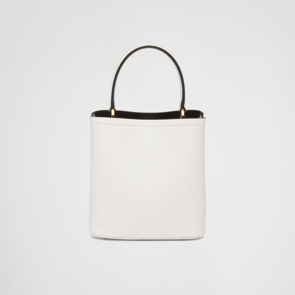 Small Saffiano Leather Prada Panier Bag