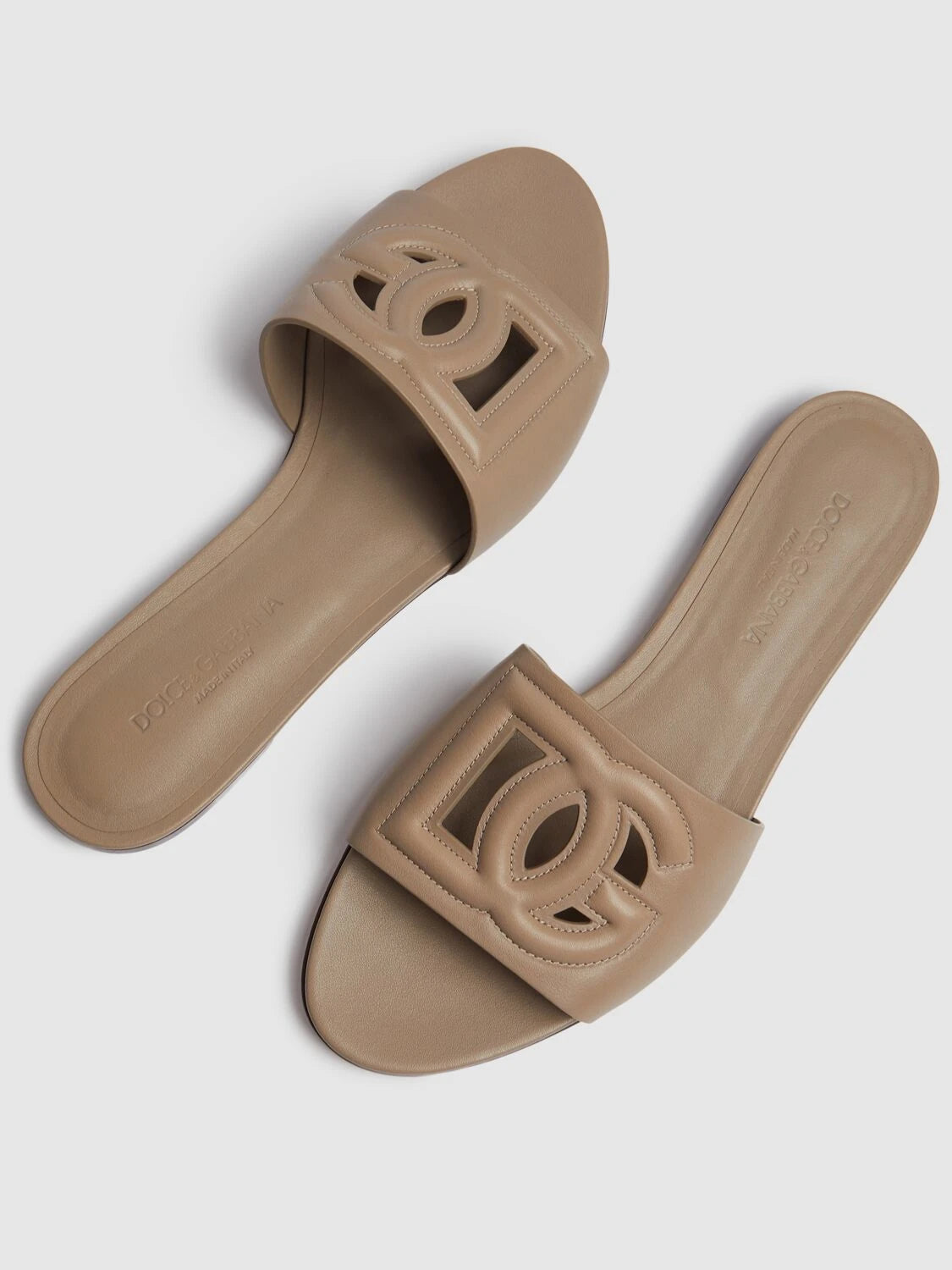 10mm Bianca leather slide sandals